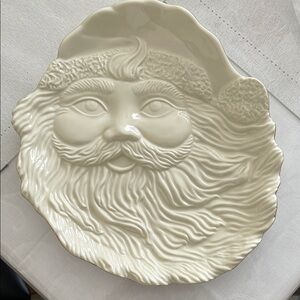 Ivory Santa Claus Ceramic Plate